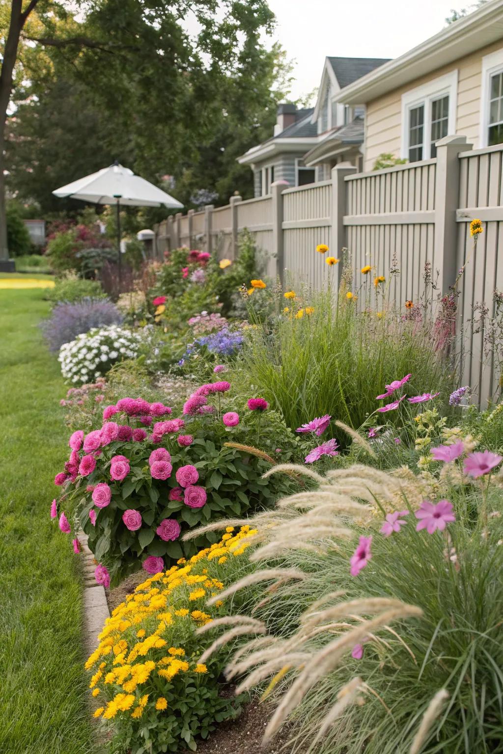 Enhance your flower beds with the elegance of maiden grass.
