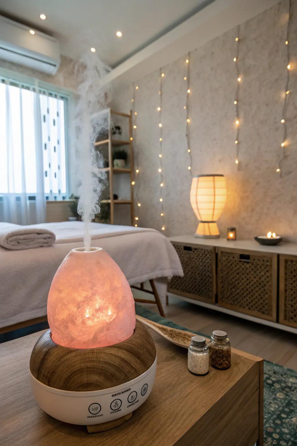 Holistic touches contribute to a soothing environment.