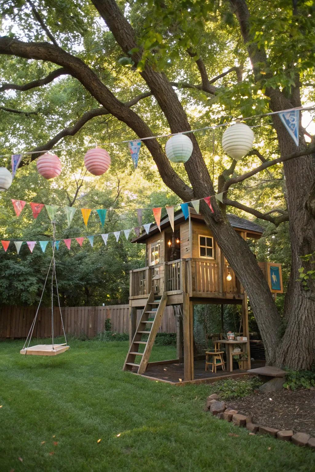 Treehouses add whimsy and adventure to your backyard.