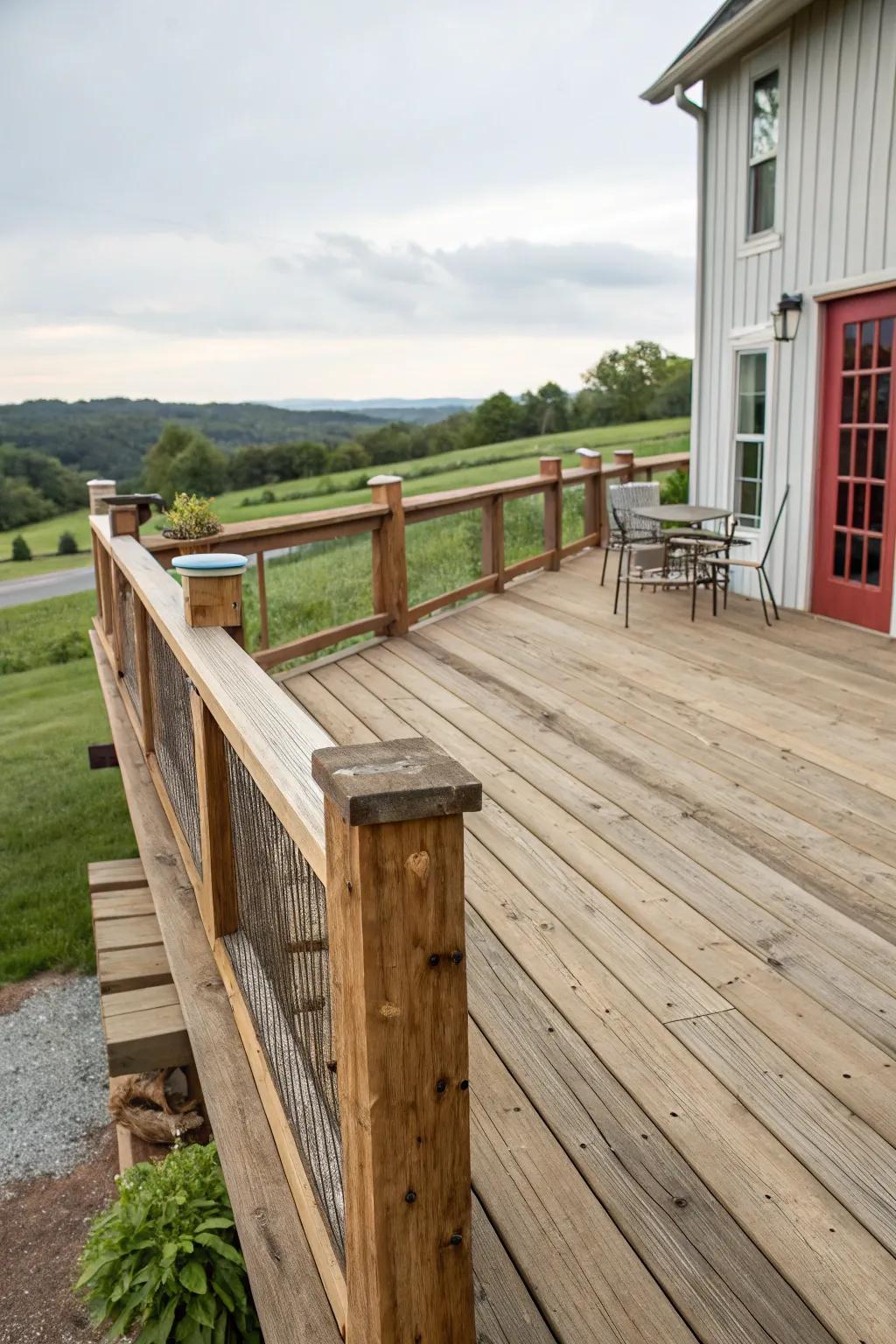 Reclaimed wood introduces unique character and sustainability.