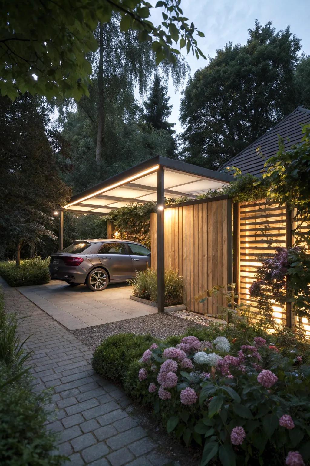 Enclosed sides for added privacy and security.