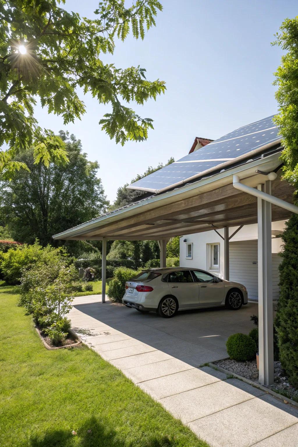 Harness the sun with a solar panel rooftop.