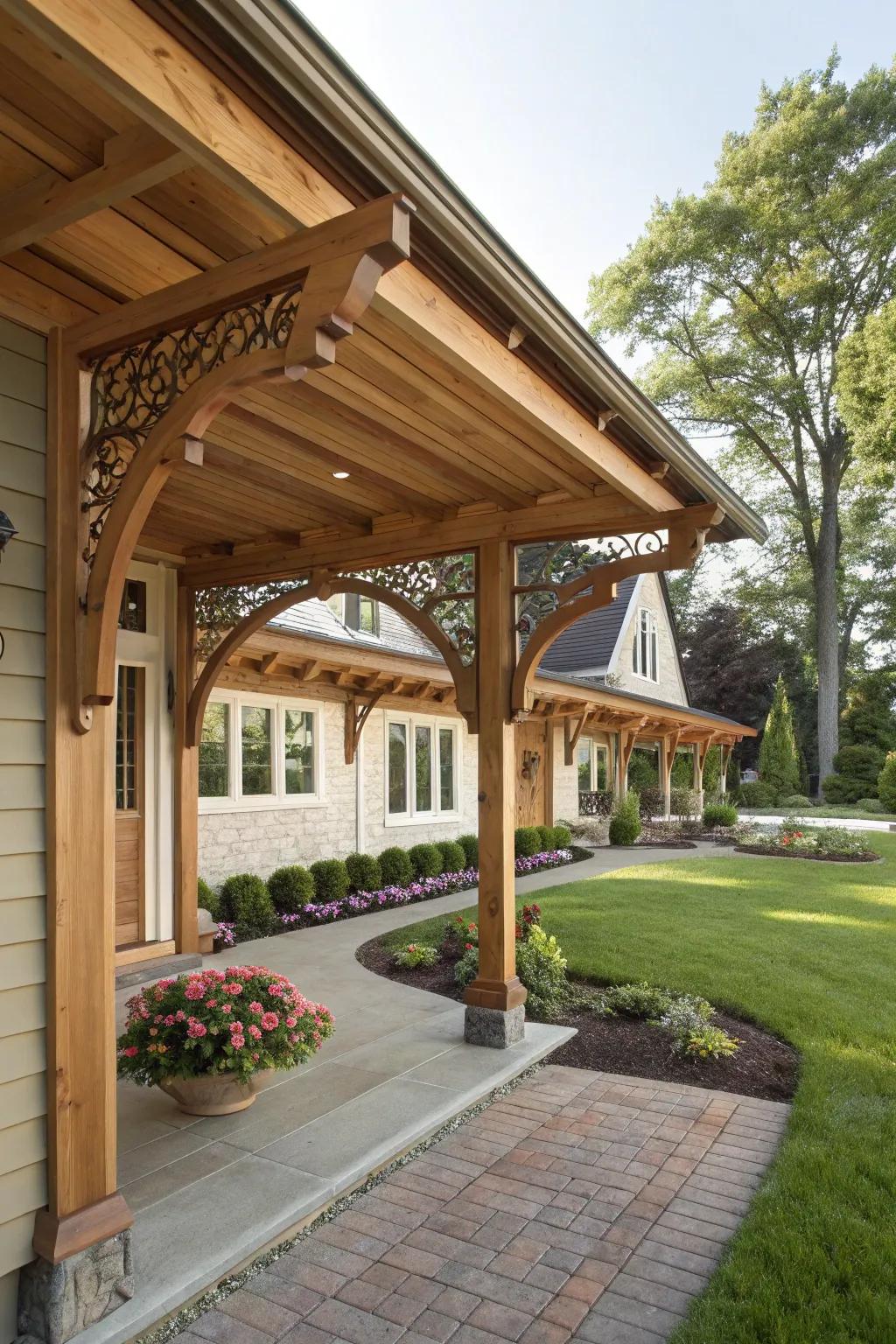 Craftsmanship at its finest with exposed beams.