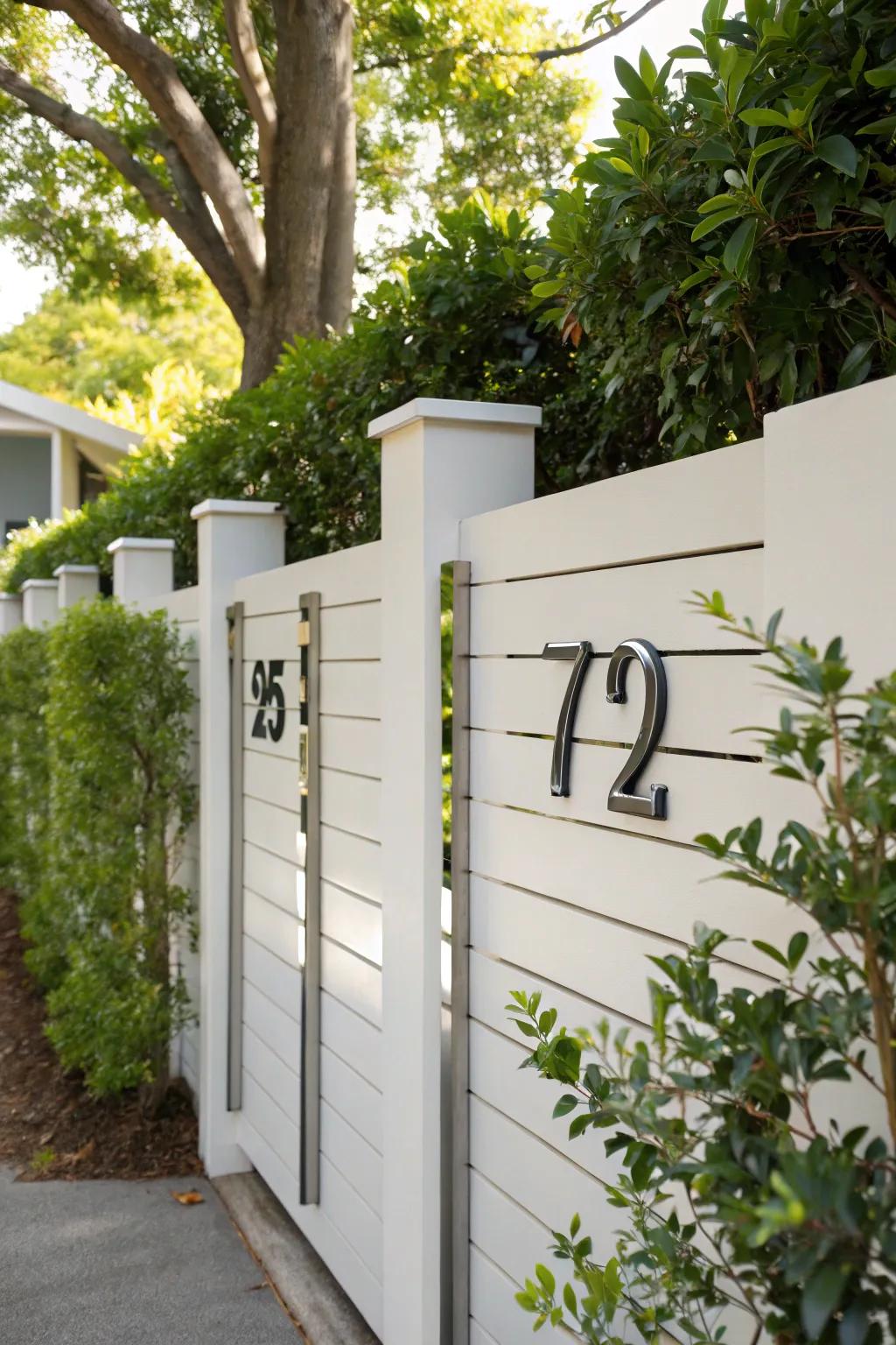 Metal numbers bring a sleek, contemporary feel to your outdoor space.
