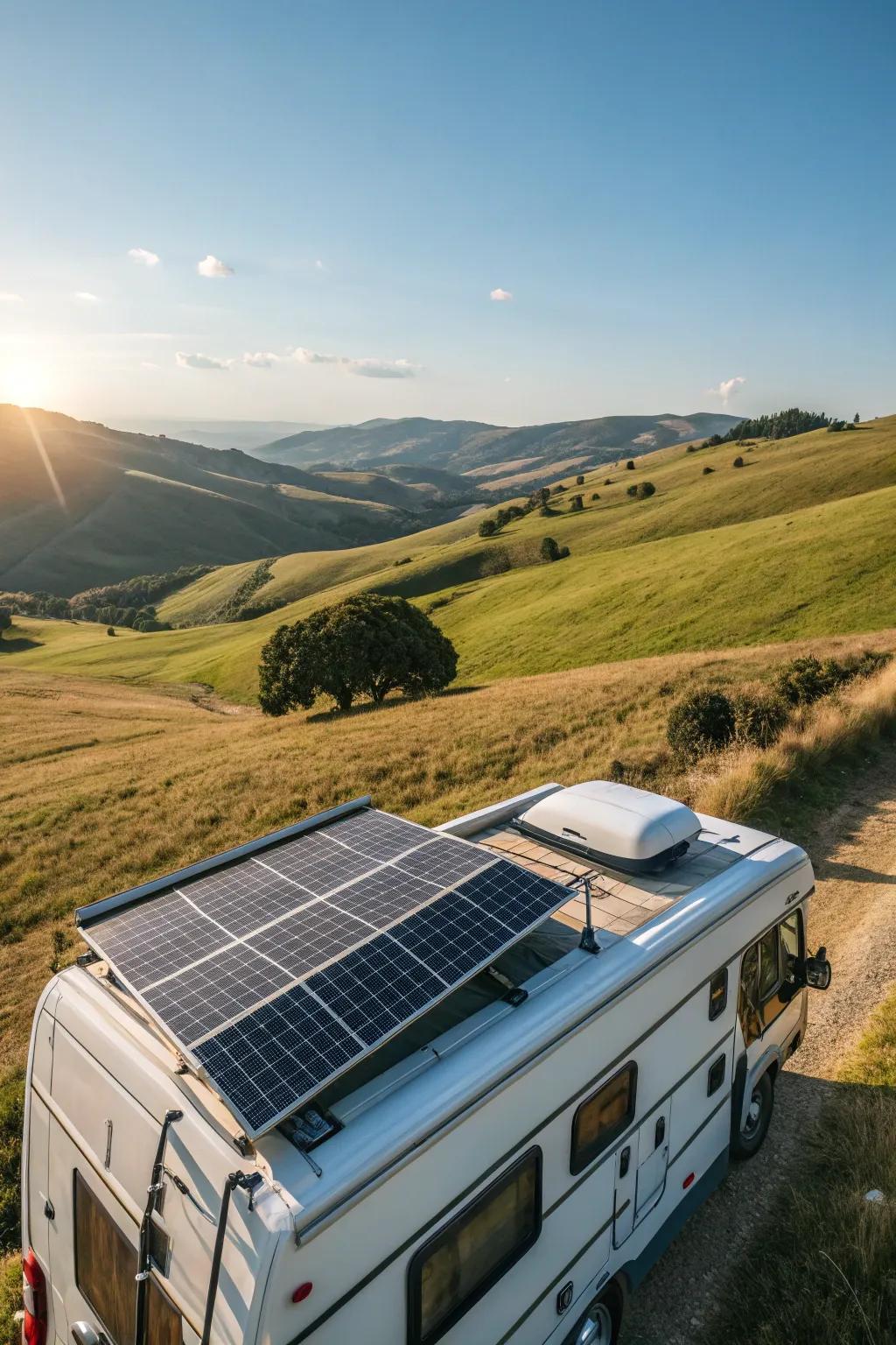 Eco-friendly features like solar panels can power your adventures sustainably.