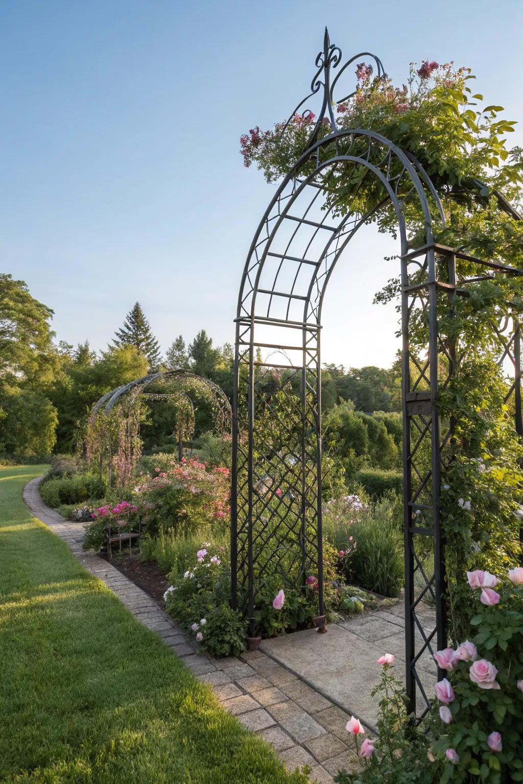 Use trellises to create captivating focal points in your garden.