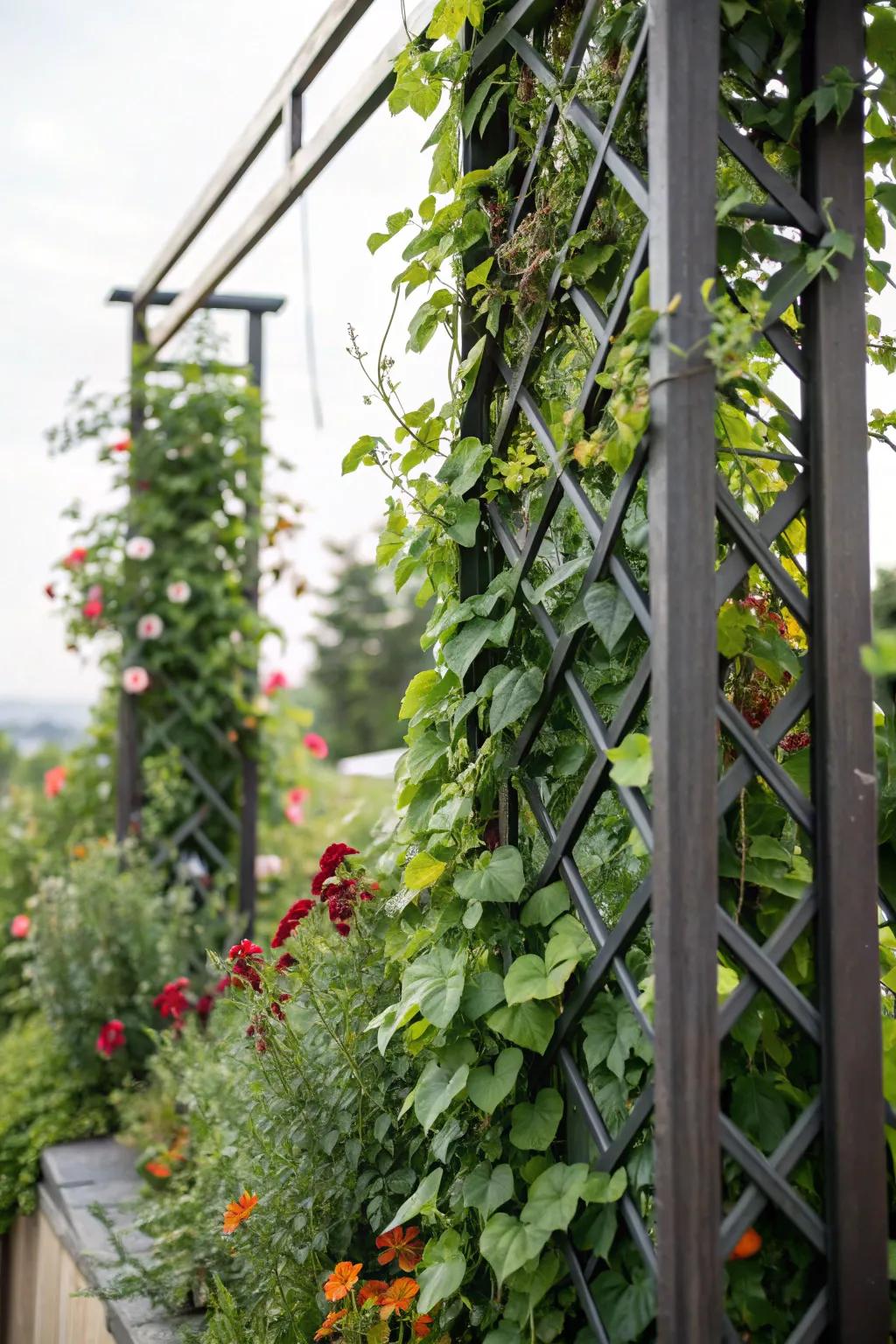 Utilize vertical gardens to maximize limited outdoor space.