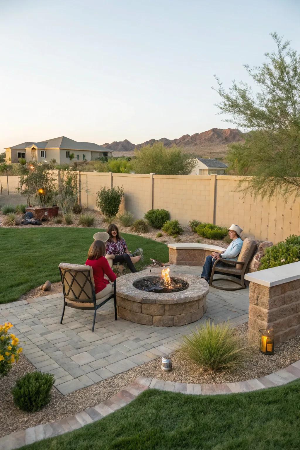 Make your backyard the ultimate cozy retreat with a fire pit.