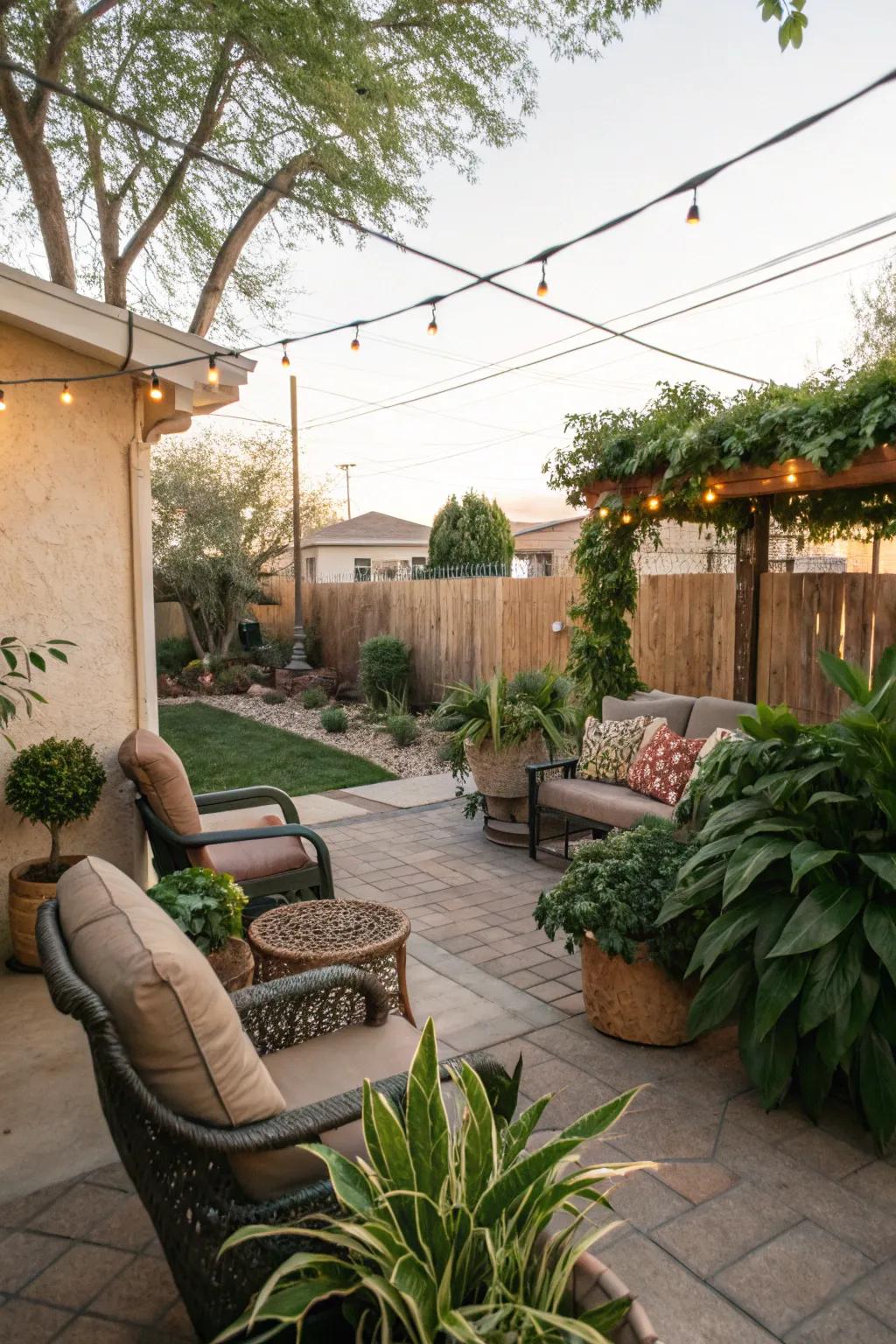 Create a welcoming outdoor entertaining space with a well-designed patio.