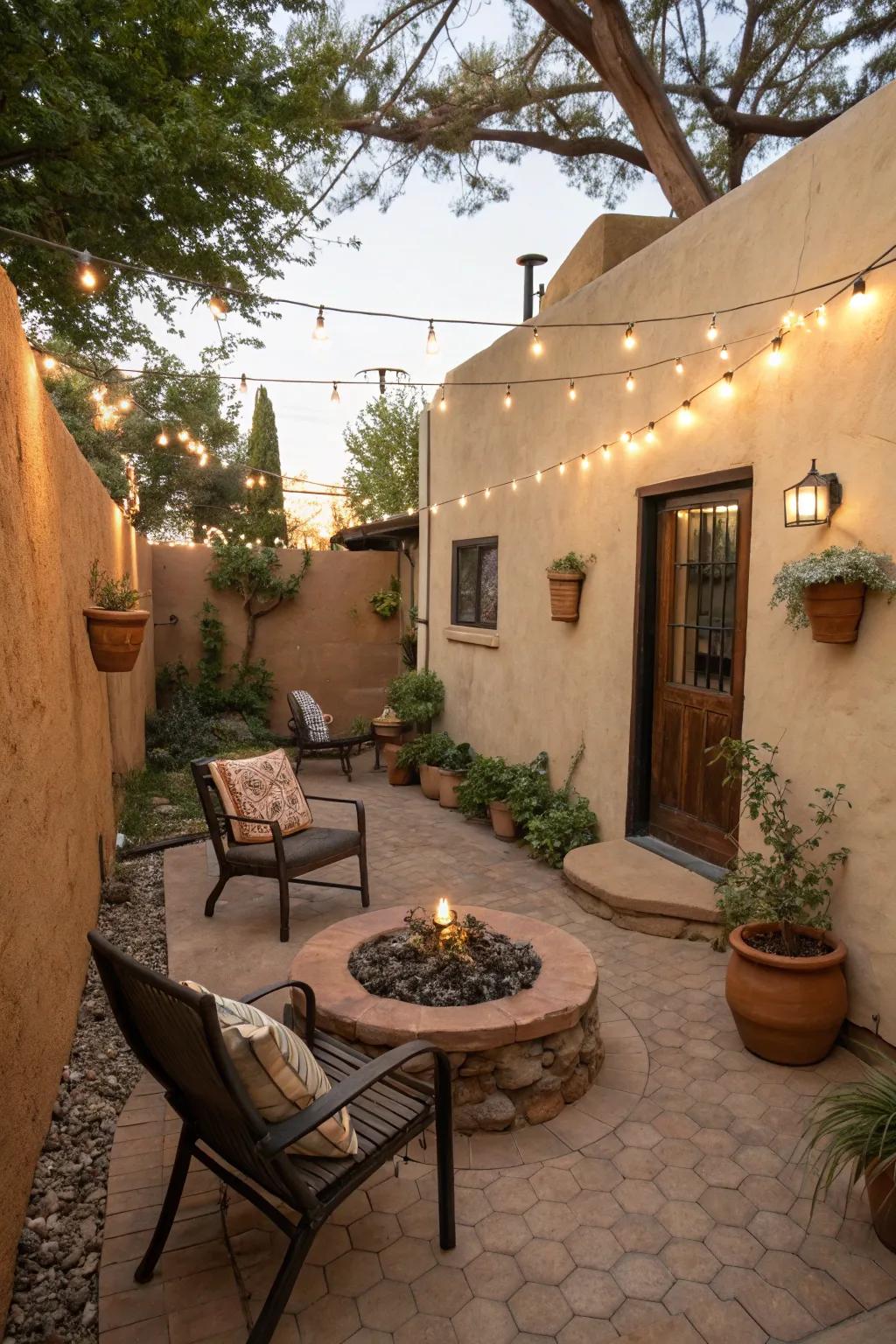 Maximize small spaces with a cozy courtyard setup.