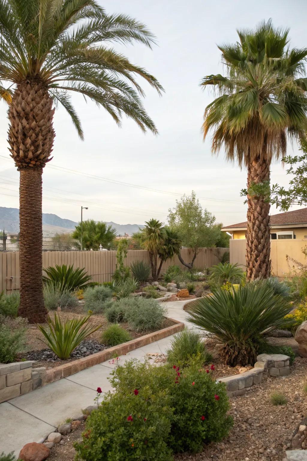 Enjoy vibrant greenery with climate-suitable plants.