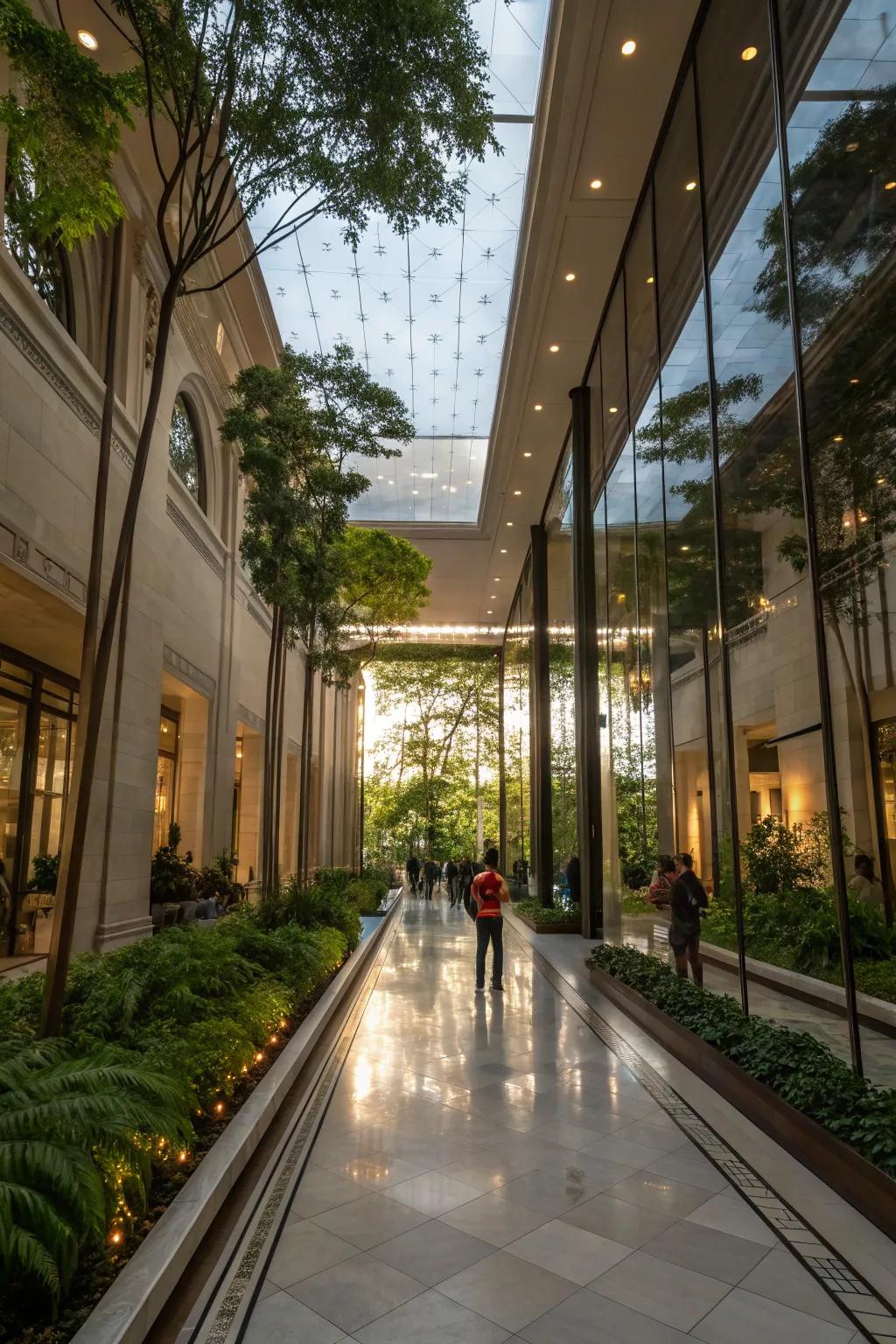 Mirrors create the illusion of space and brightness.