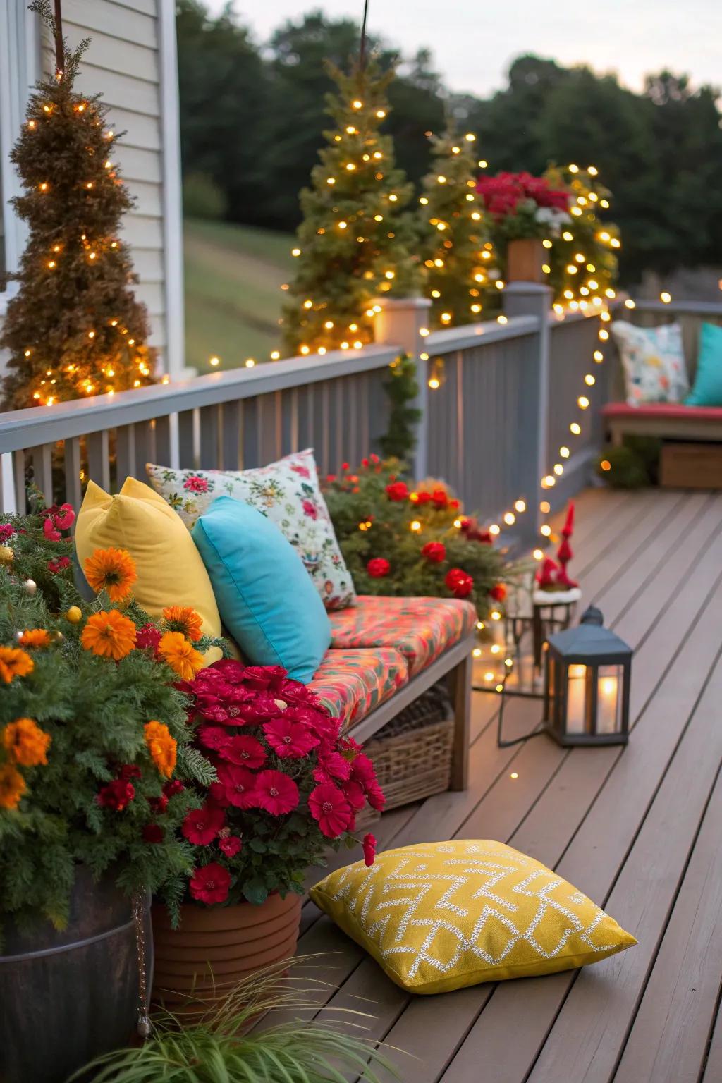 Refresh your deck with seasonal decor changes.