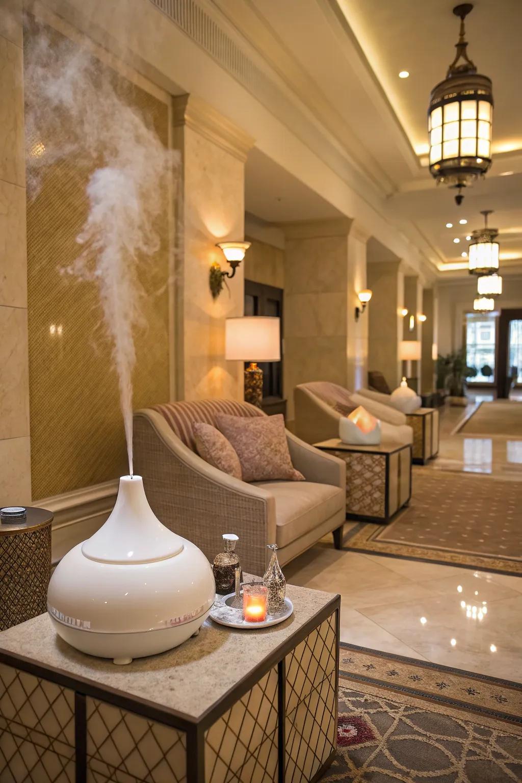 A signature scent that becomes part of the spa's identity.