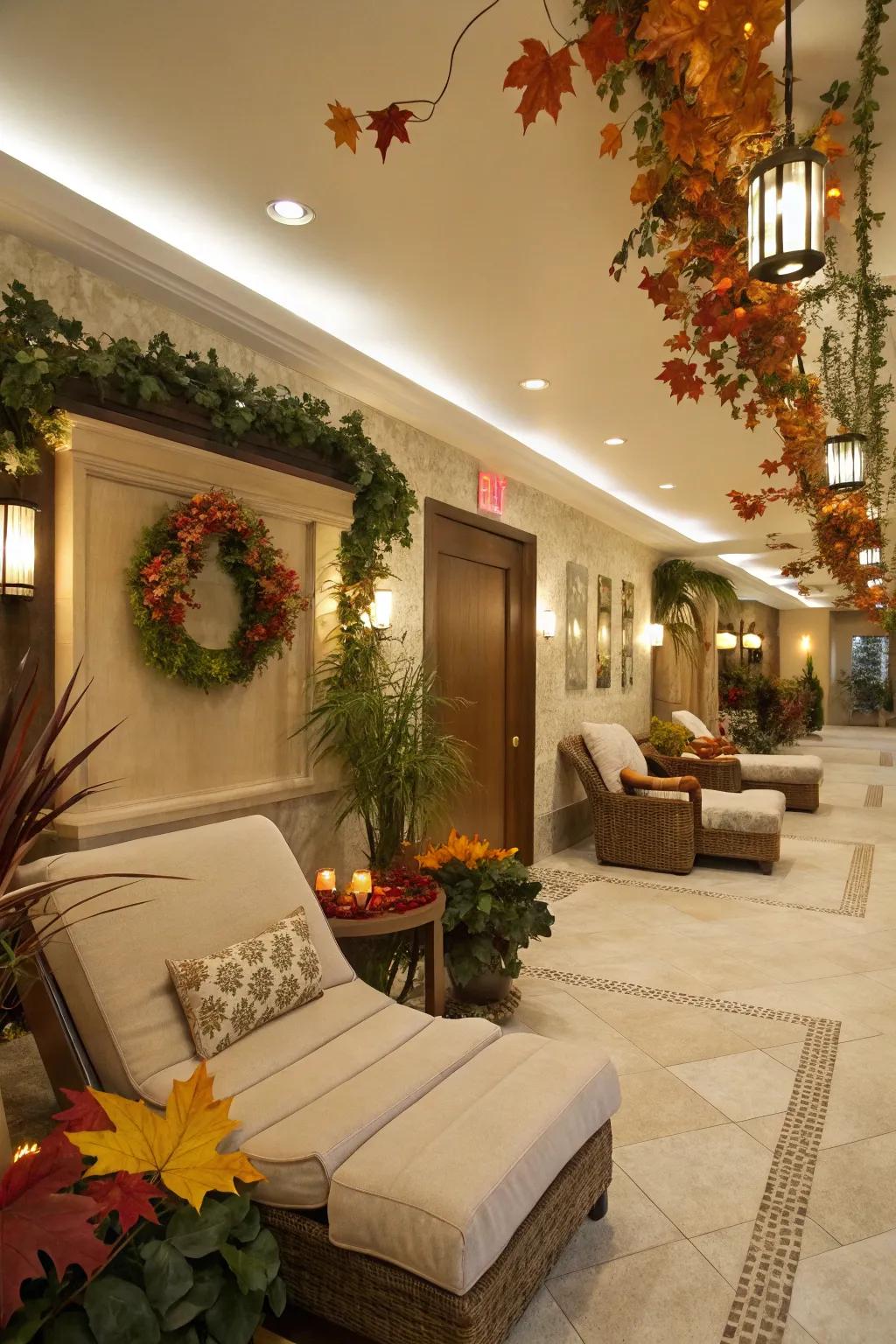 Seasonal decor that keeps the lobby fresh and inviting.