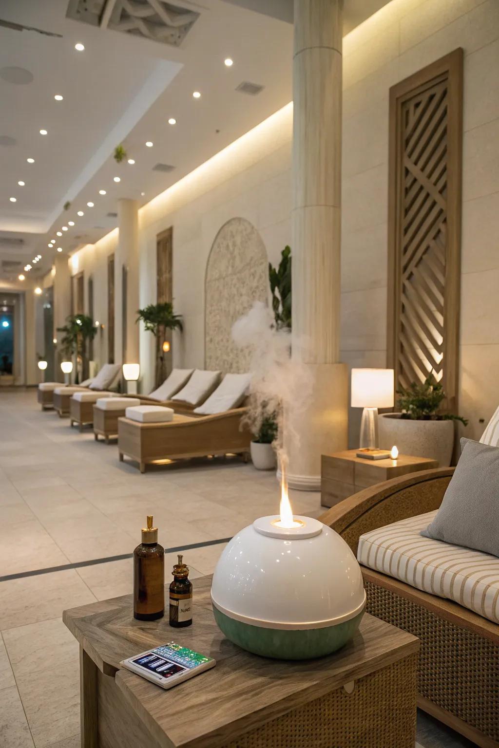 Aromatic scents and calming sounds that enhance relaxation.