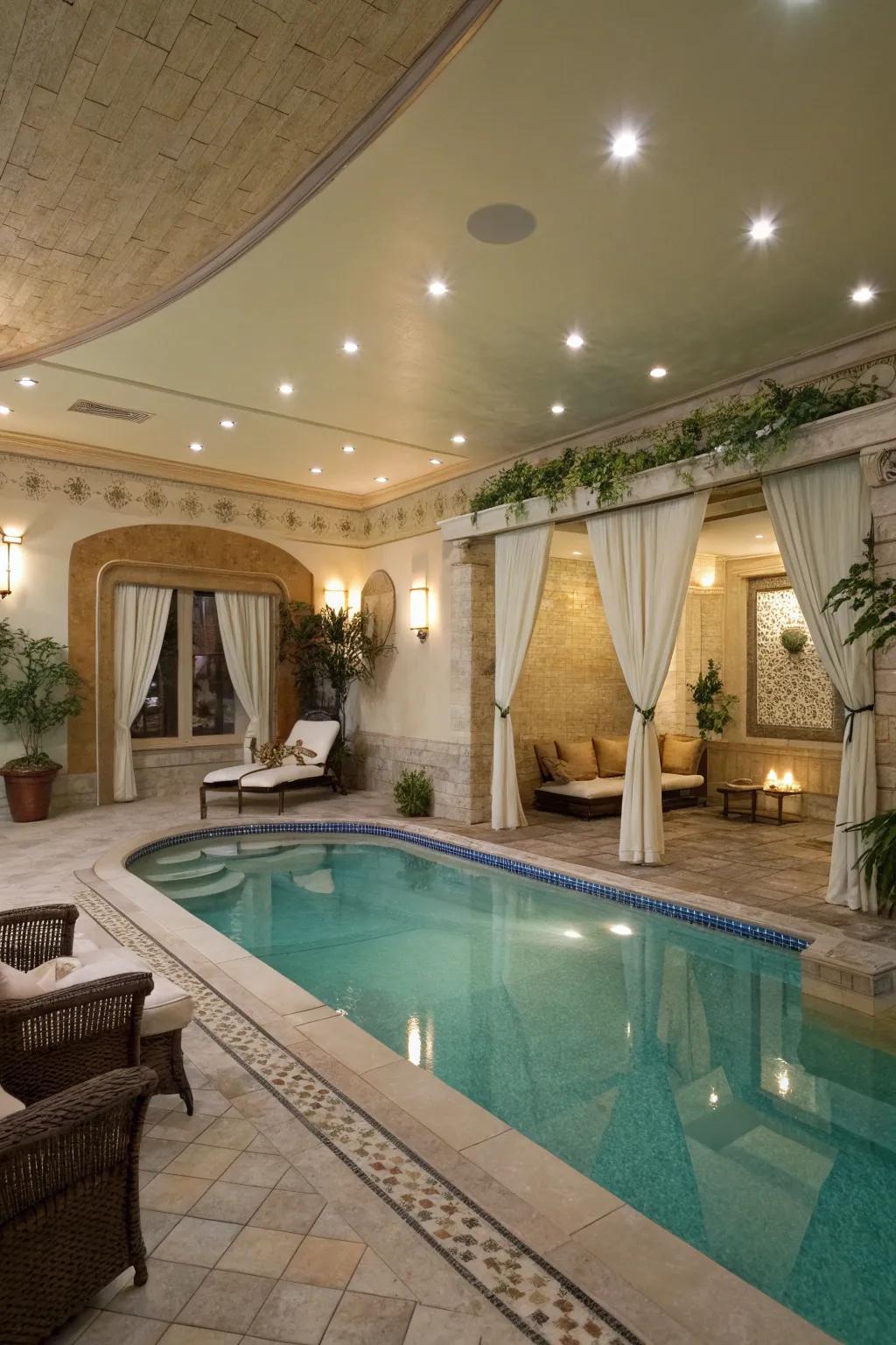 Turn your pool house into a calming retreat with spa-like touches.
