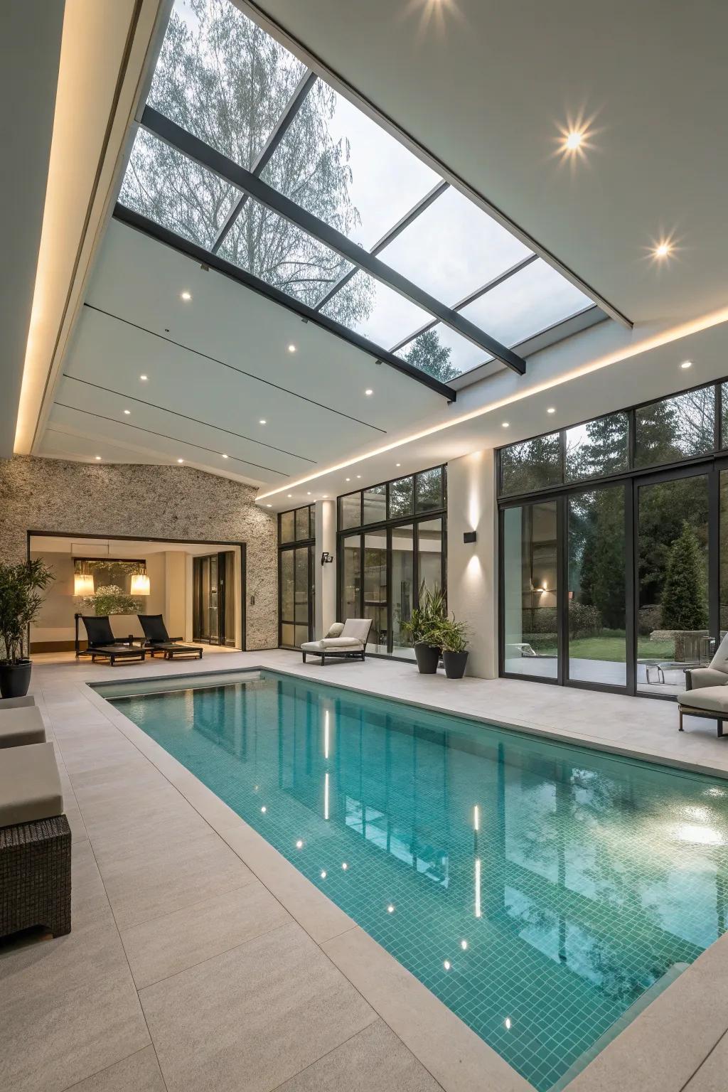 Modern design brings elegance to your pool house.