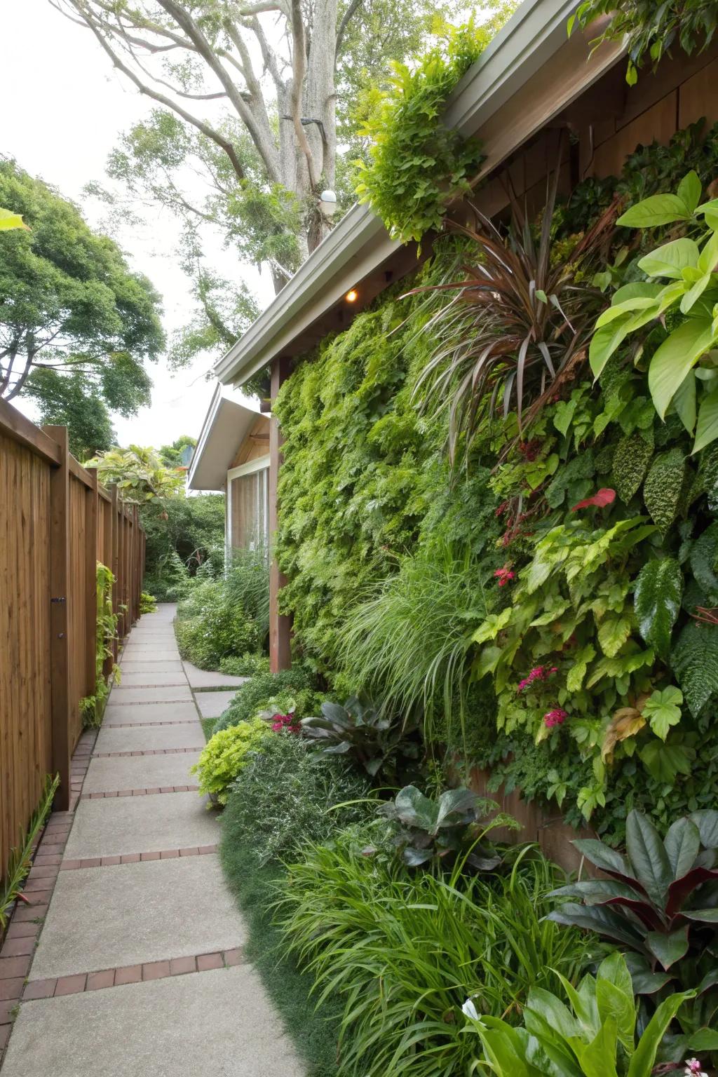 Living walls add a bold, green statement to the landscape.