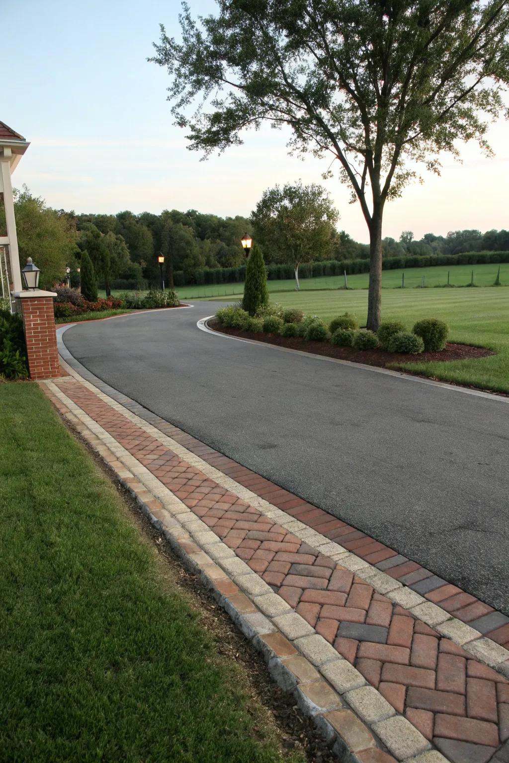 Decorative edging provides a neat and finished appearance.