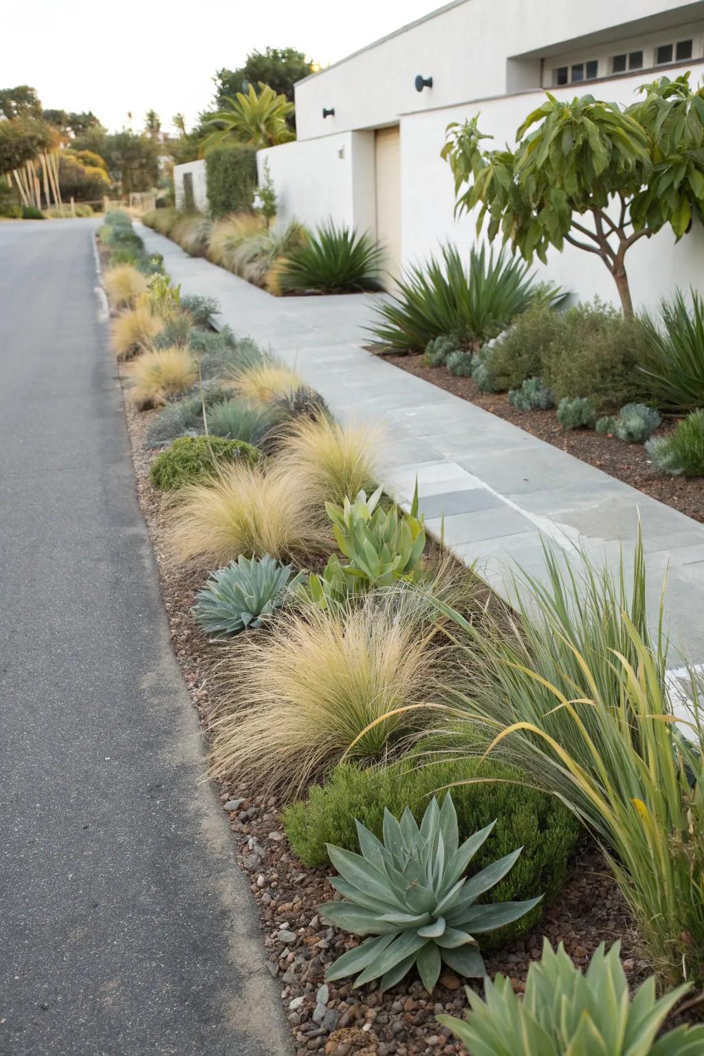 Low-maintenance greenery offers beauty with ease.