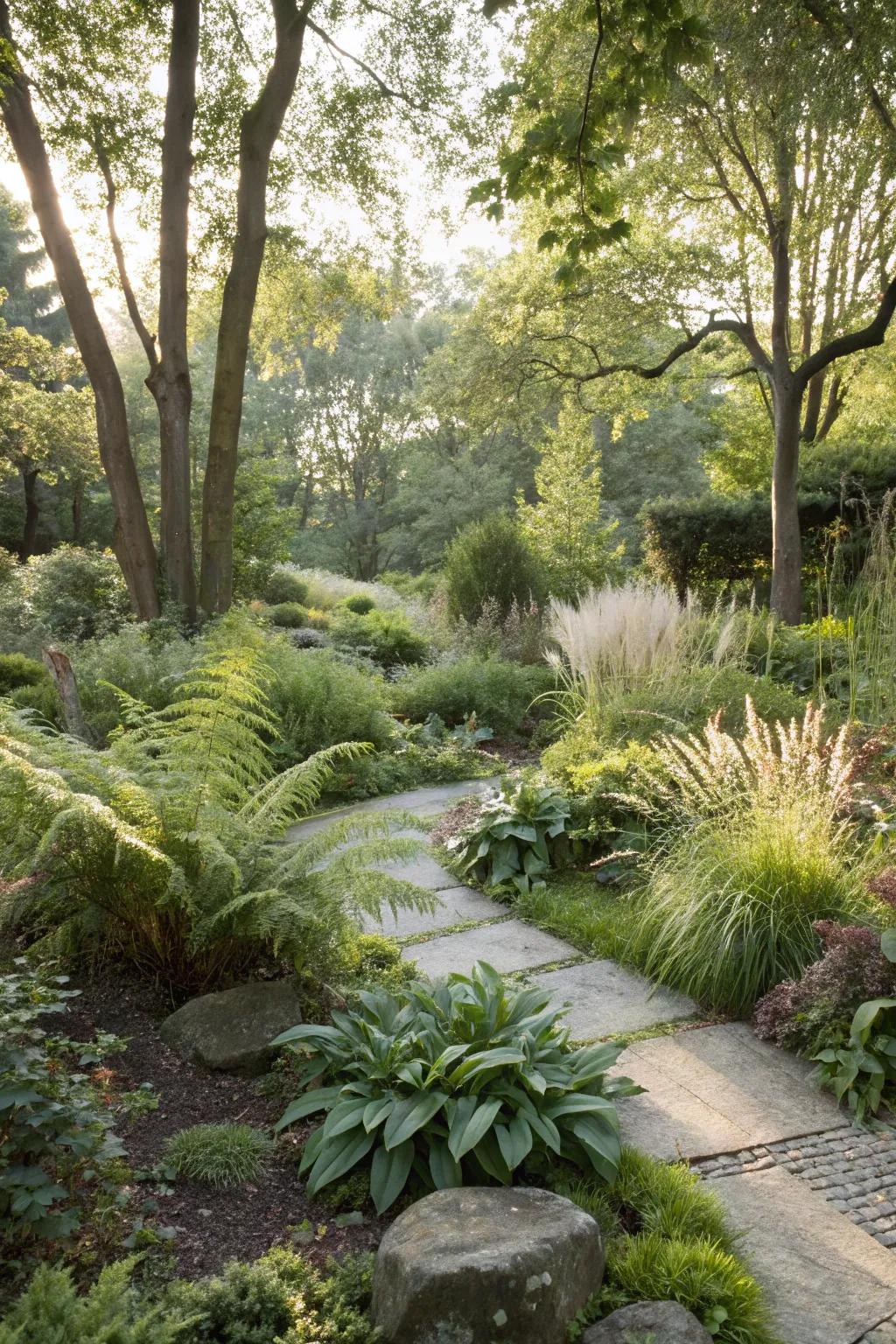 Textural variety enriches garden design.
