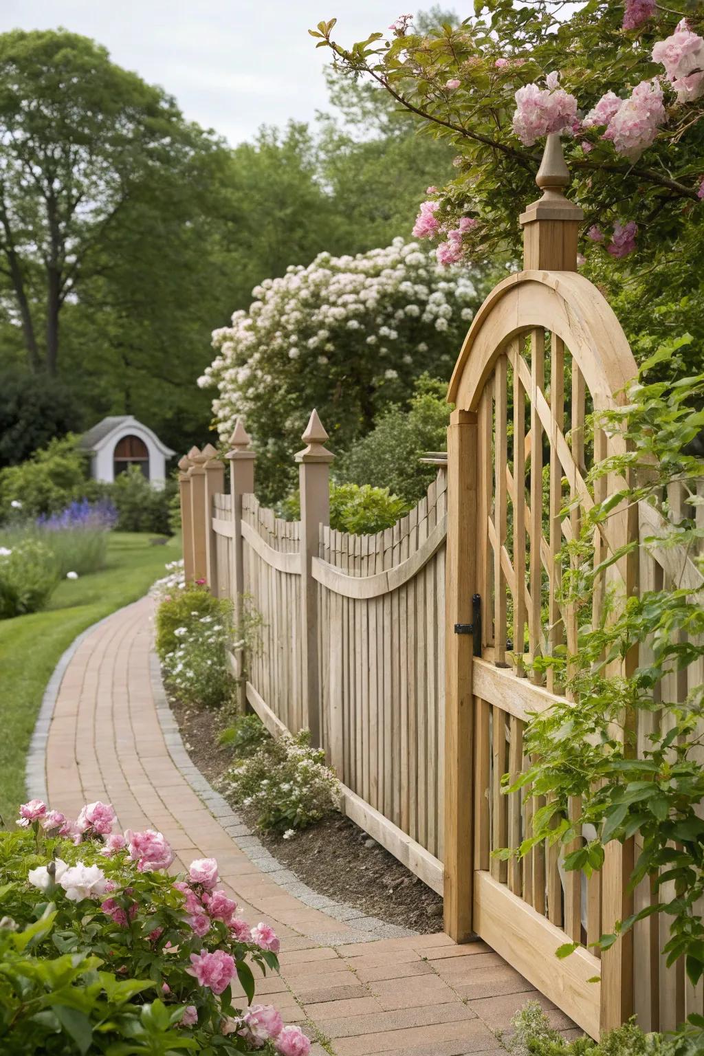 Curved wood adds a whimsical touch.