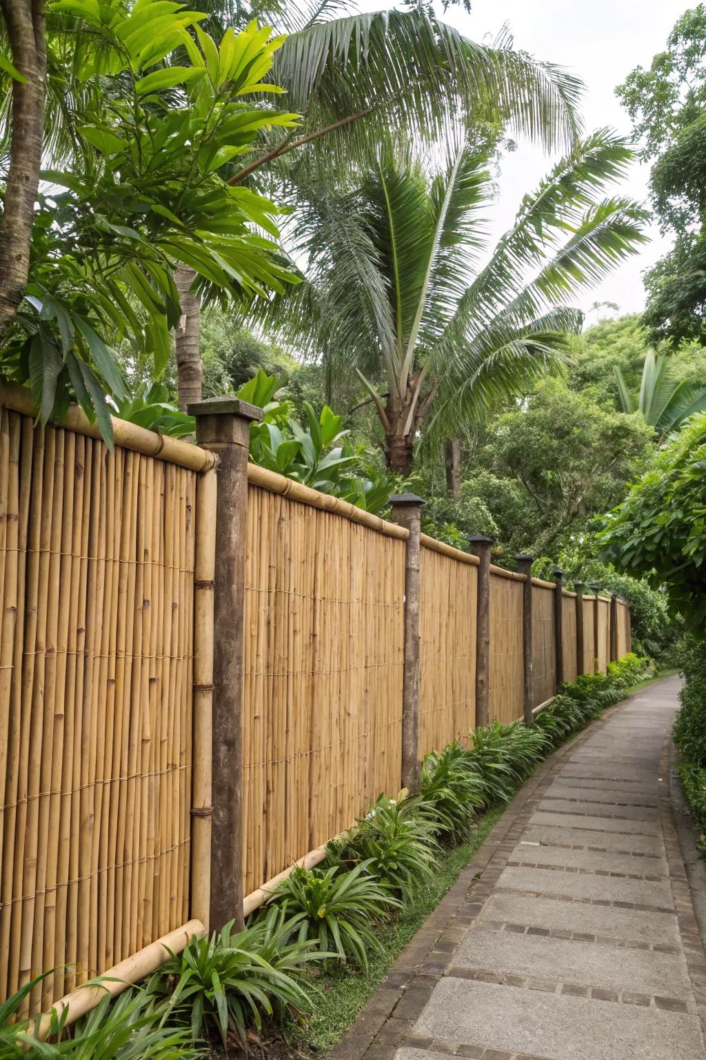 Bamboo adds an eco-friendly, tropical touch.