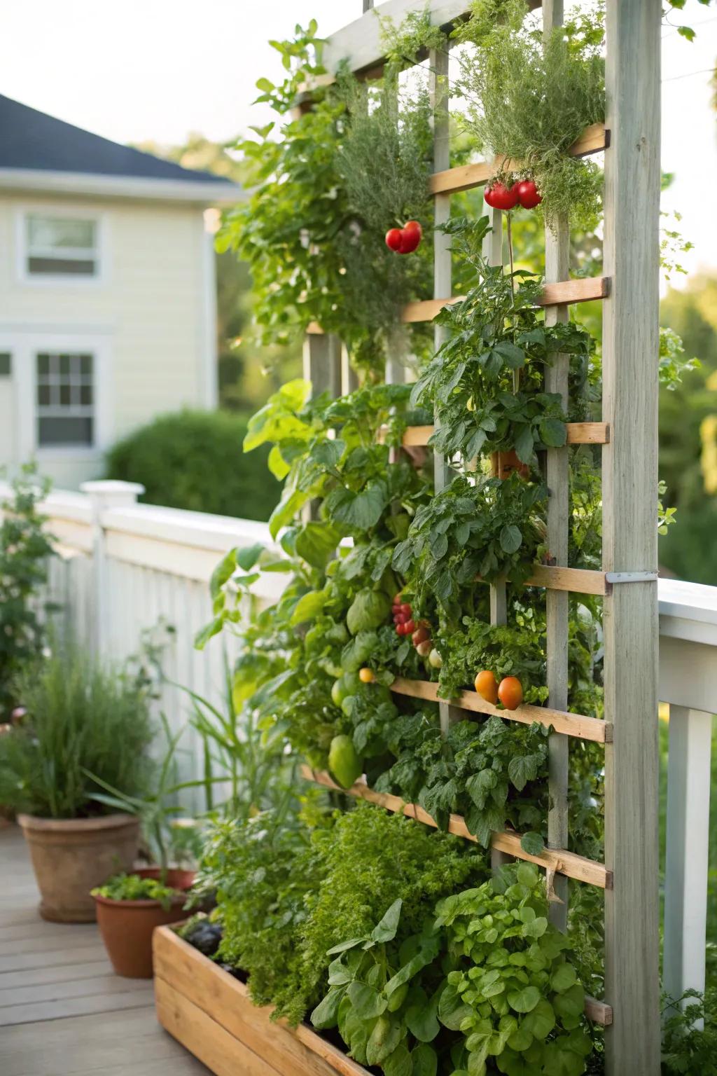 Grow up with a vertical garden trellis.
