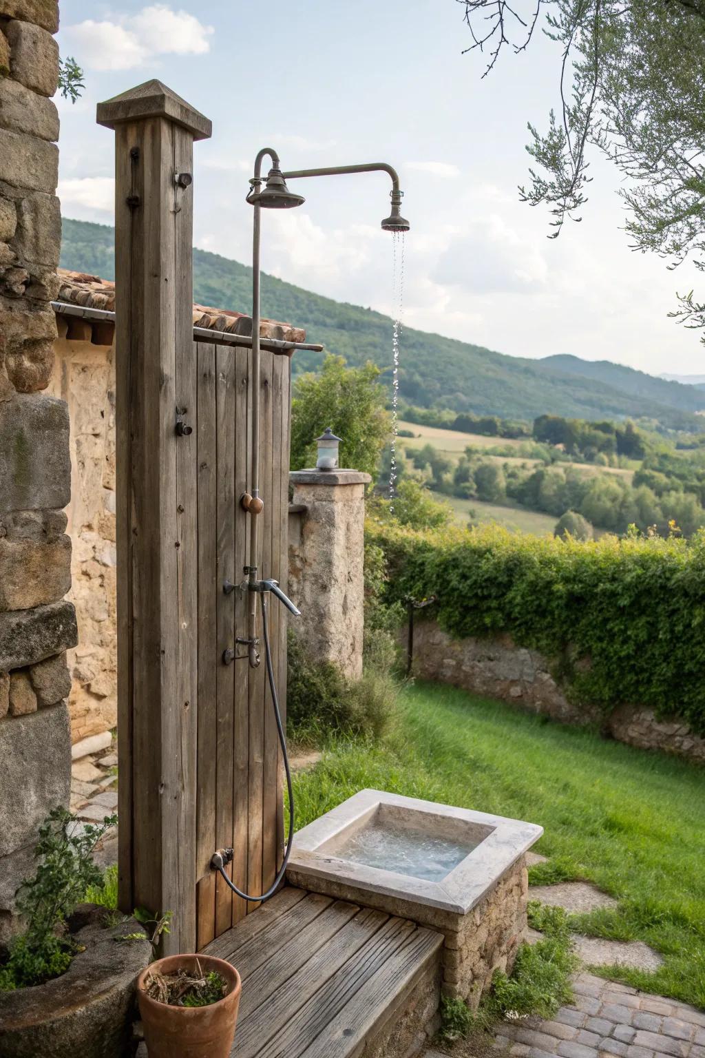 Exposed plumbing adds industrial charm.