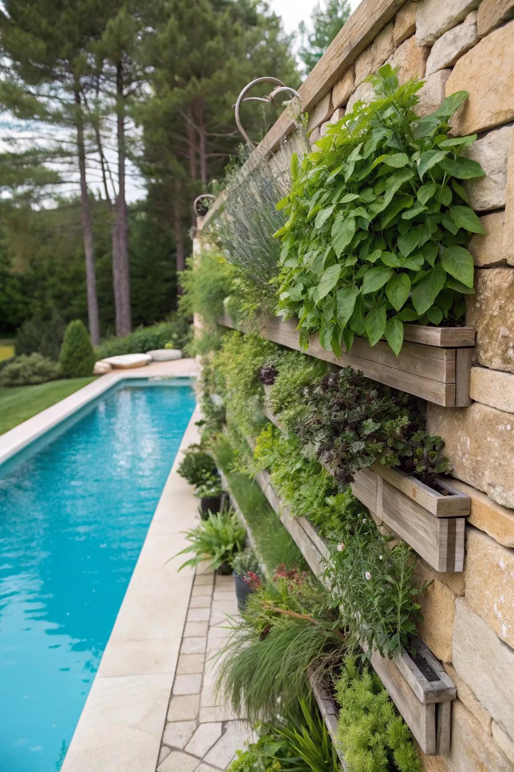 Vertical gardens offer beauty and practicality.