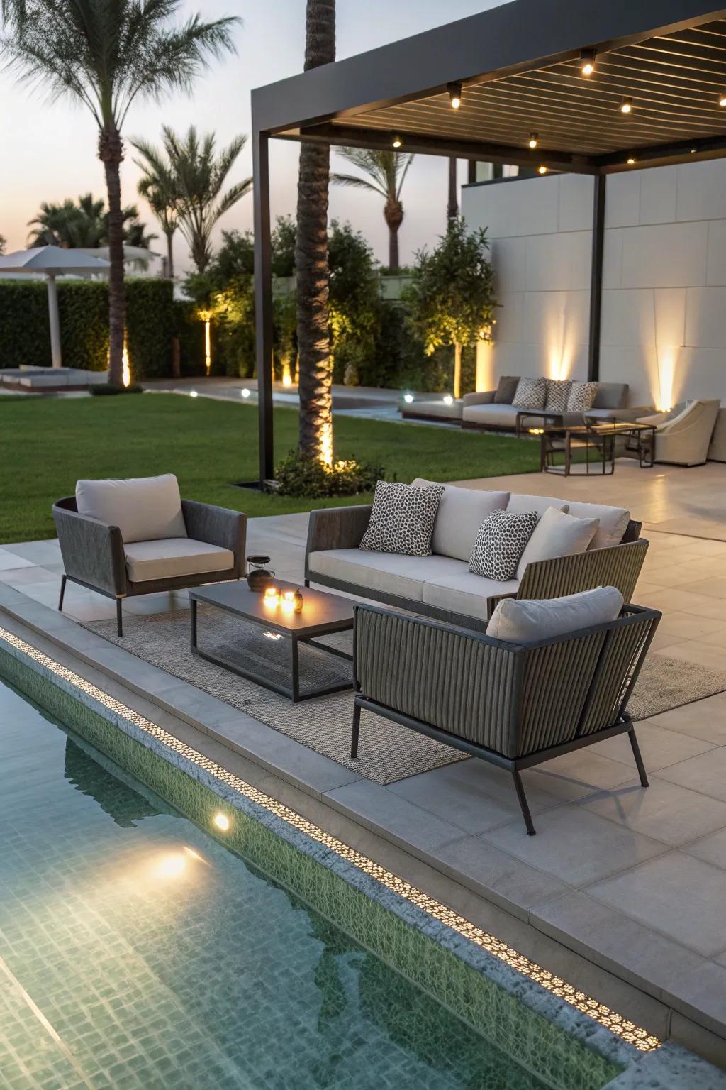 Modern lounge areas add comfort and style.