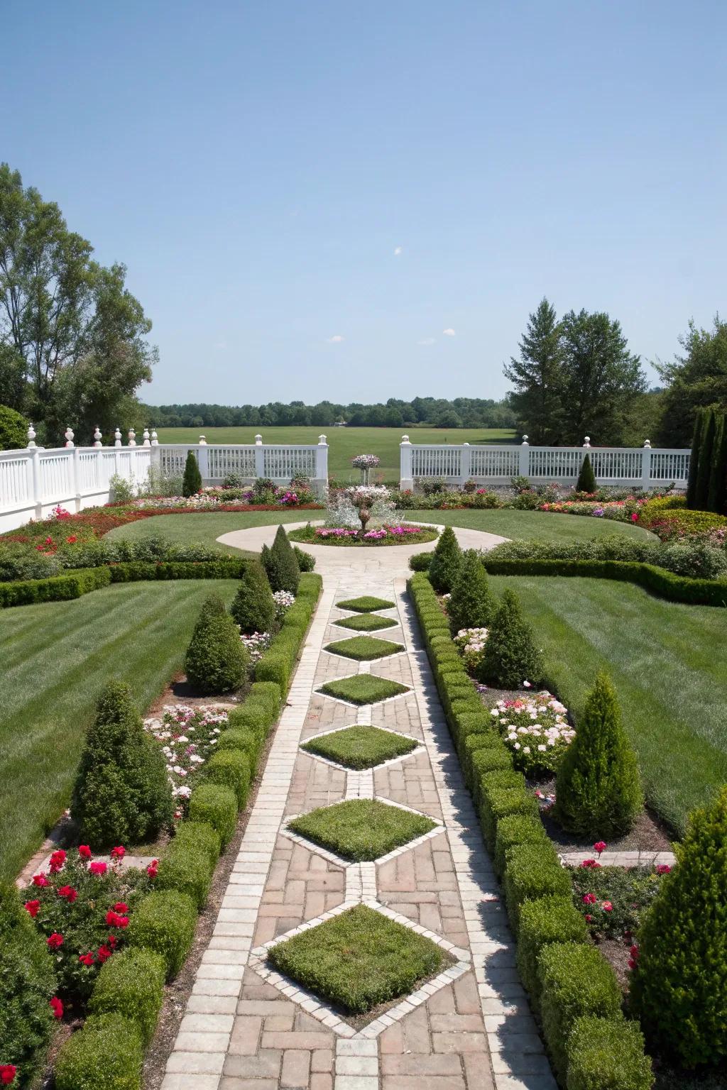 Symmetry brings balance and elegance to large spaces.