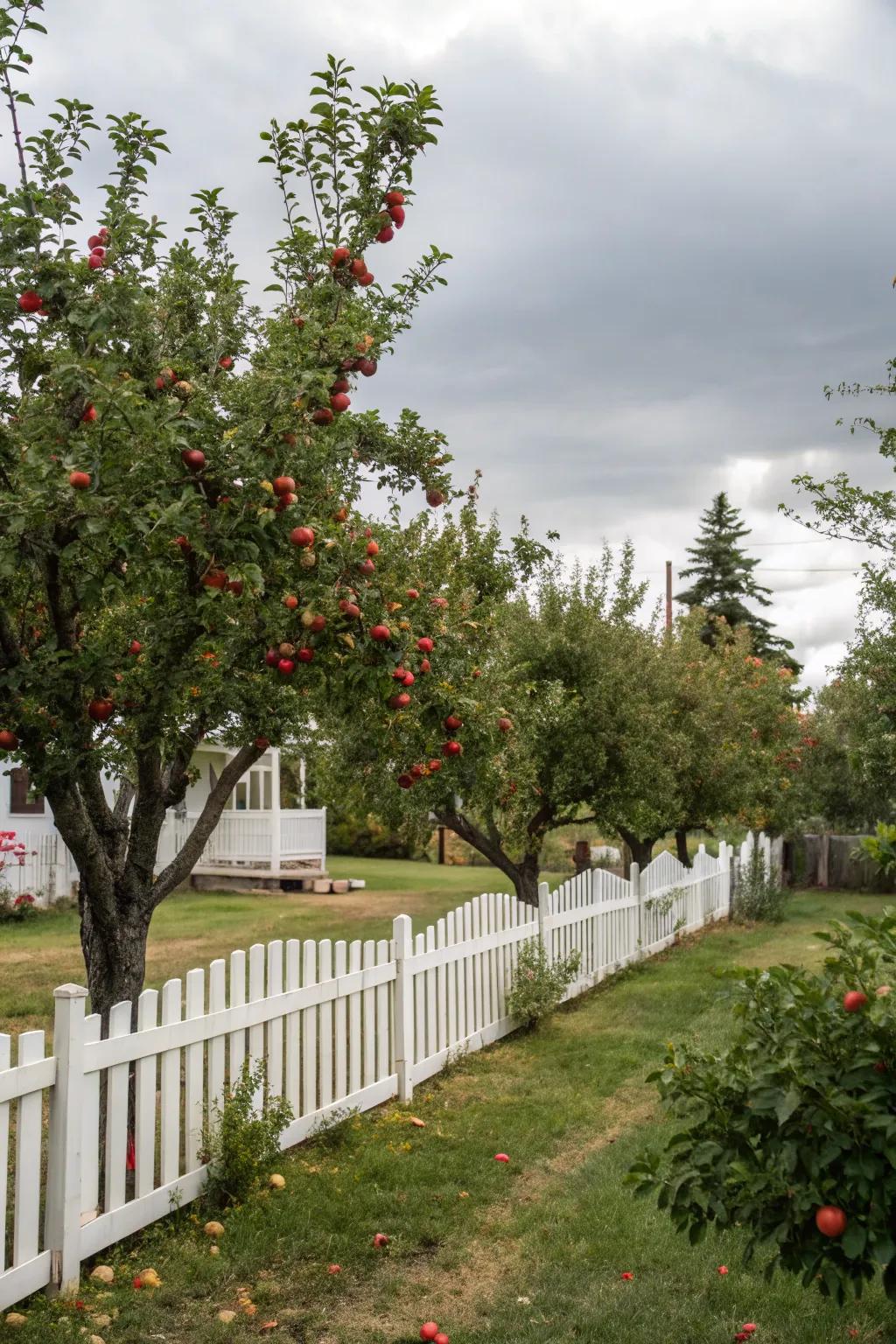 An orchard offers both aesthetic and practical benefits.