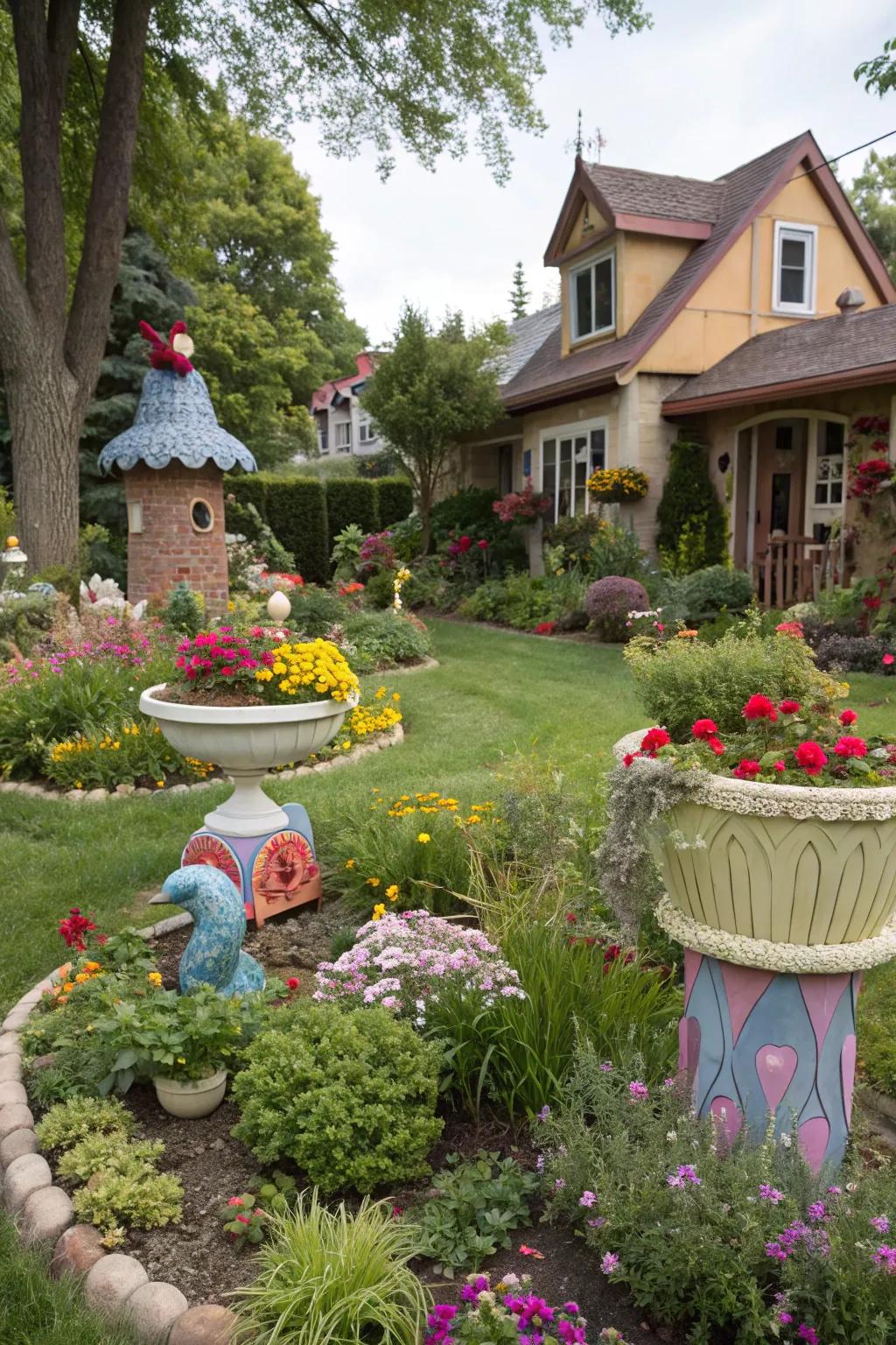 Whimsical elements add a playful and personal touch.