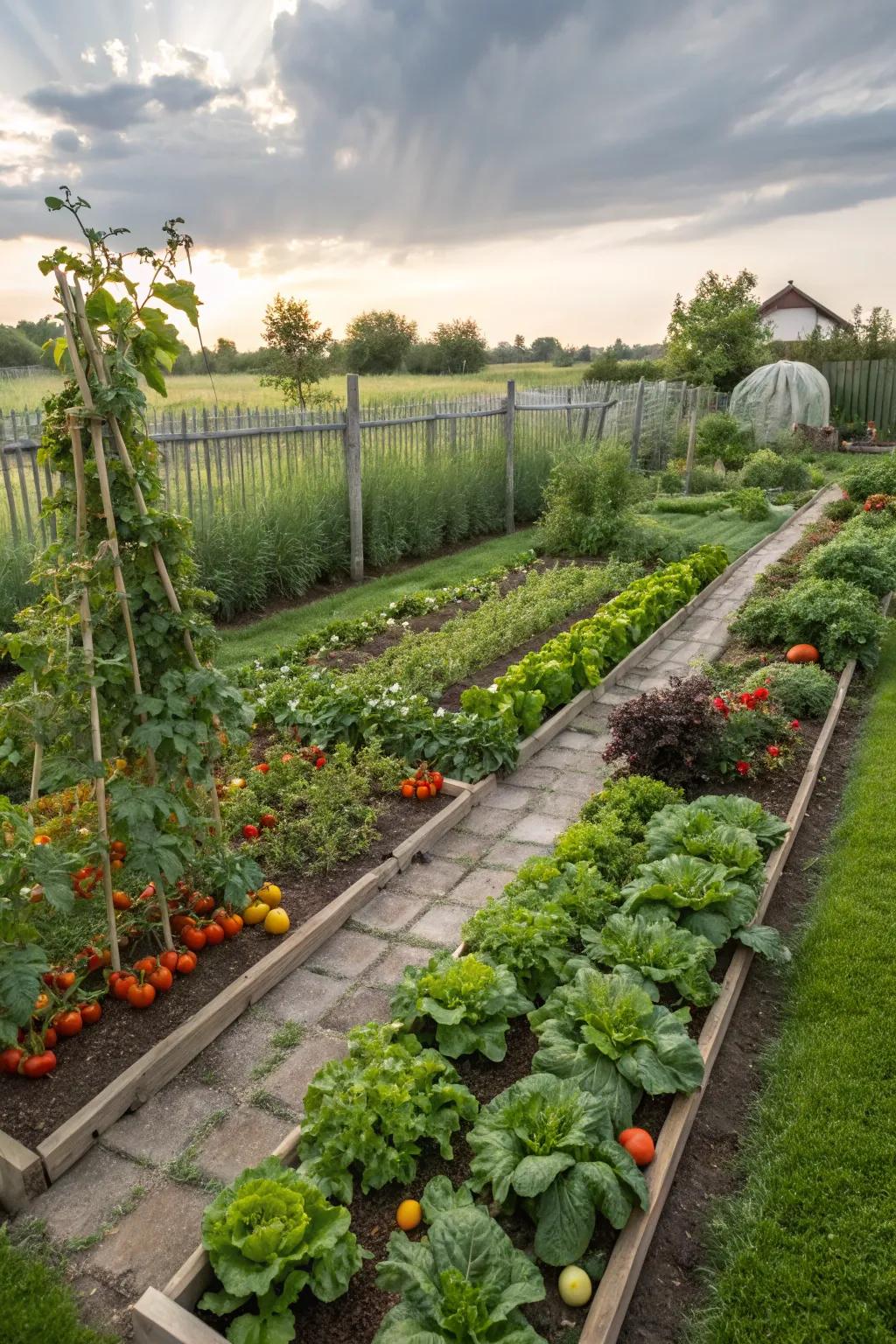A vegetable garden adds charm and utility to your landscape.