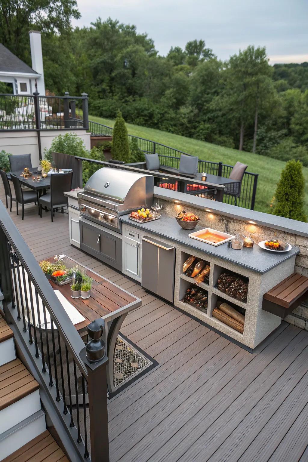 Multi-level designs add dimension to your BBQ area.