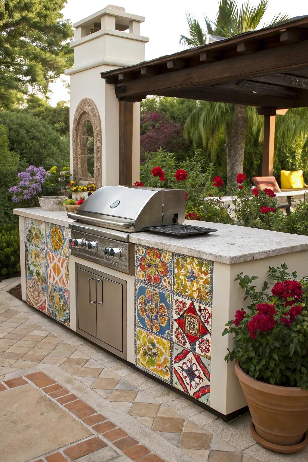 Decorative tiles add personality and color.