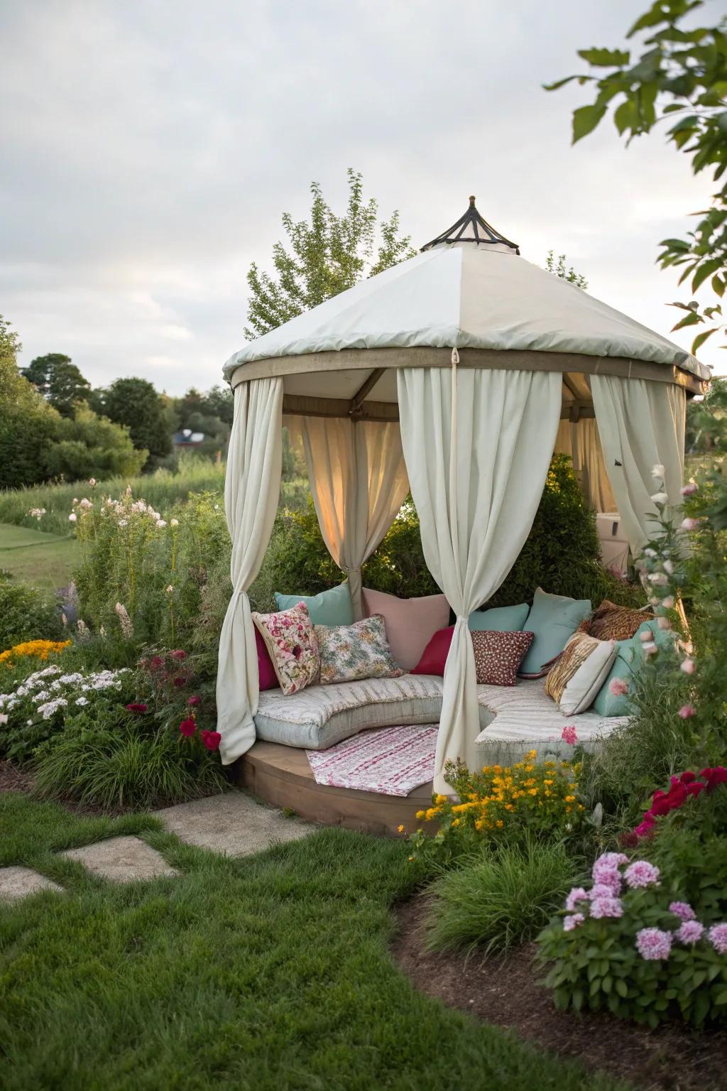 Escape into stories with a cozy garden reading nook.