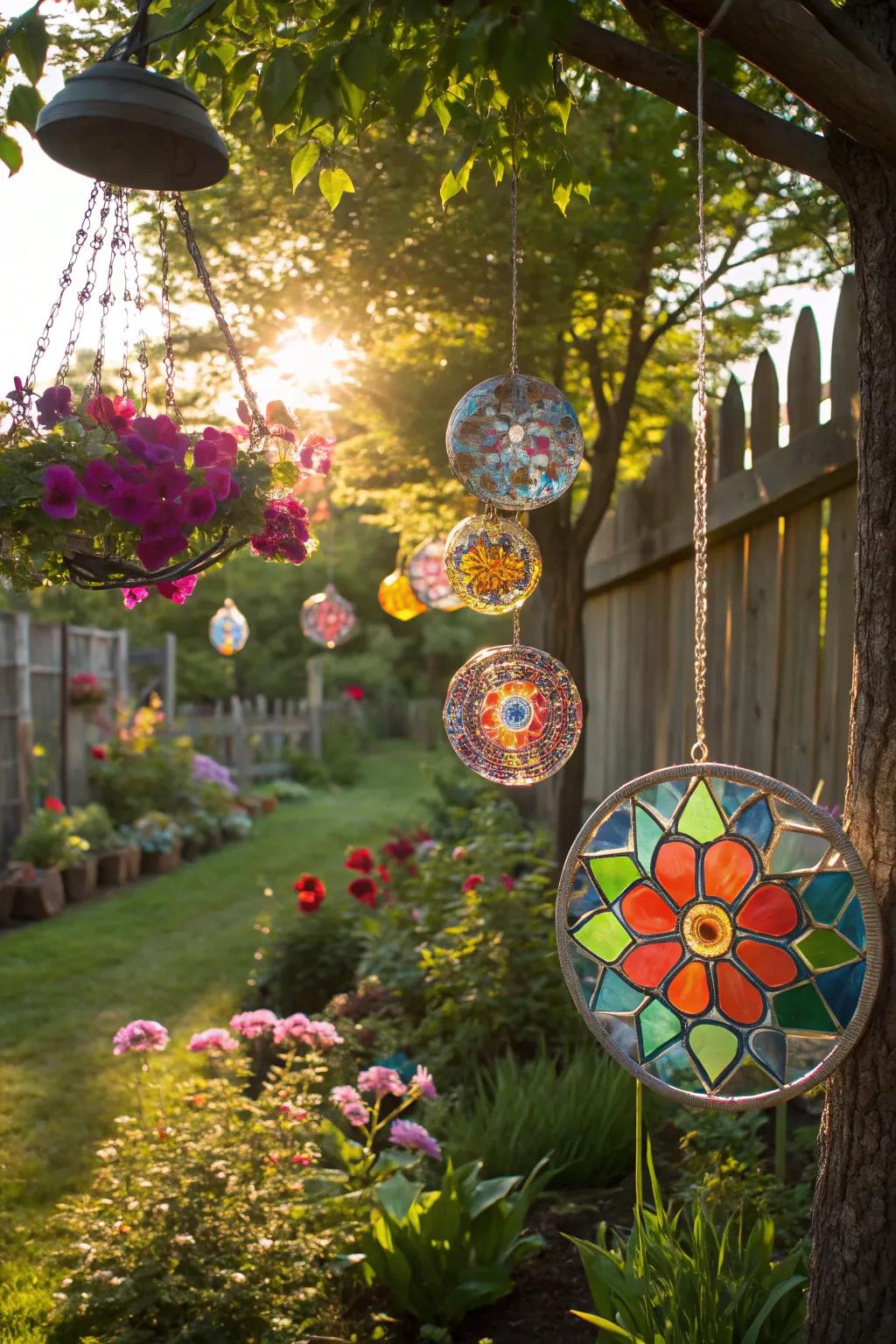 Light up the garden with radiant sun catchers.