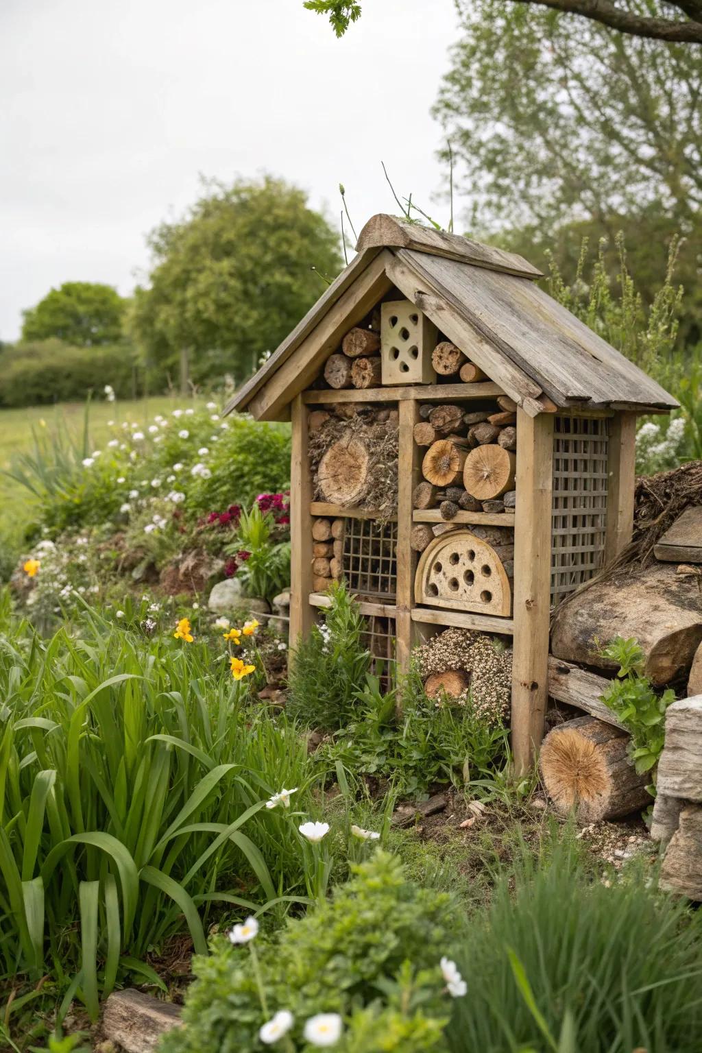 Invite nature's helpers with a cleverly crafted bug hotel.
