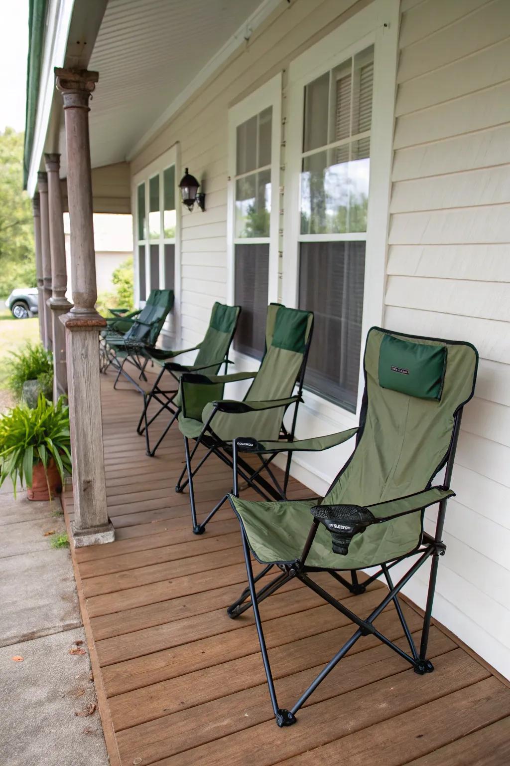 Convenient and versatile, foldable camping chairs are a must.