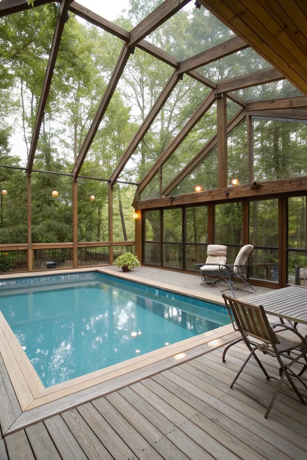 Choose decking materials that enhance your pool's ambiance.