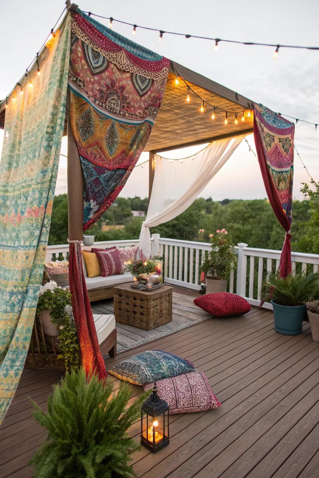 DIY fabric canopies offer a personal, cozy touch.