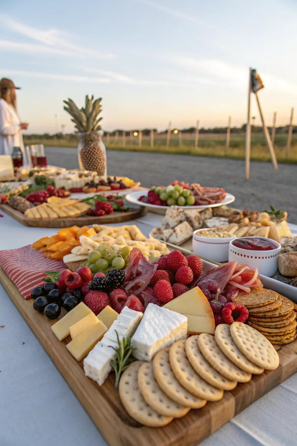 Create the ultimate charcuterie board with a potluck of flavors.