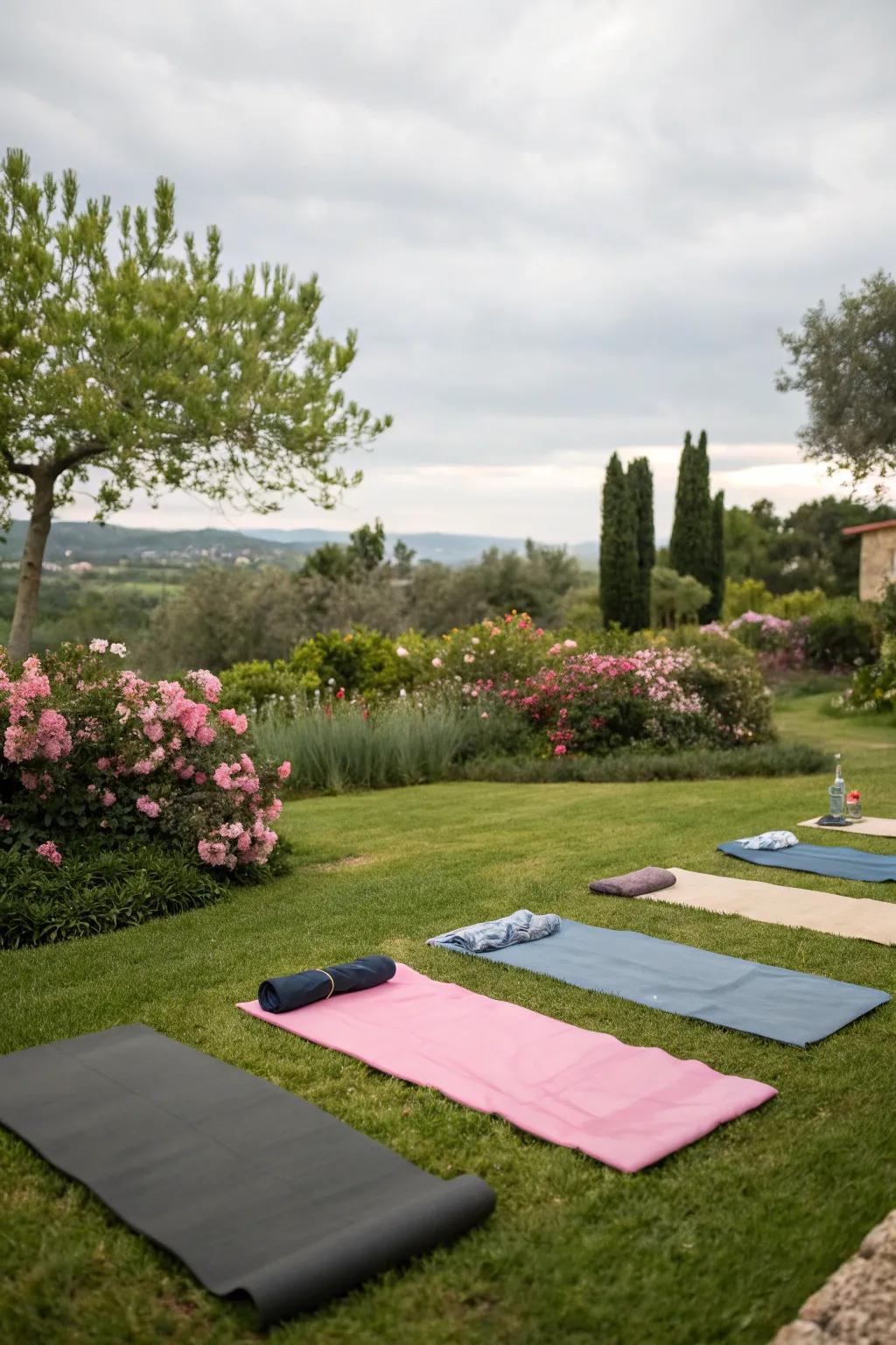 Find your zen with a rejuvenating yoga session in the garden.