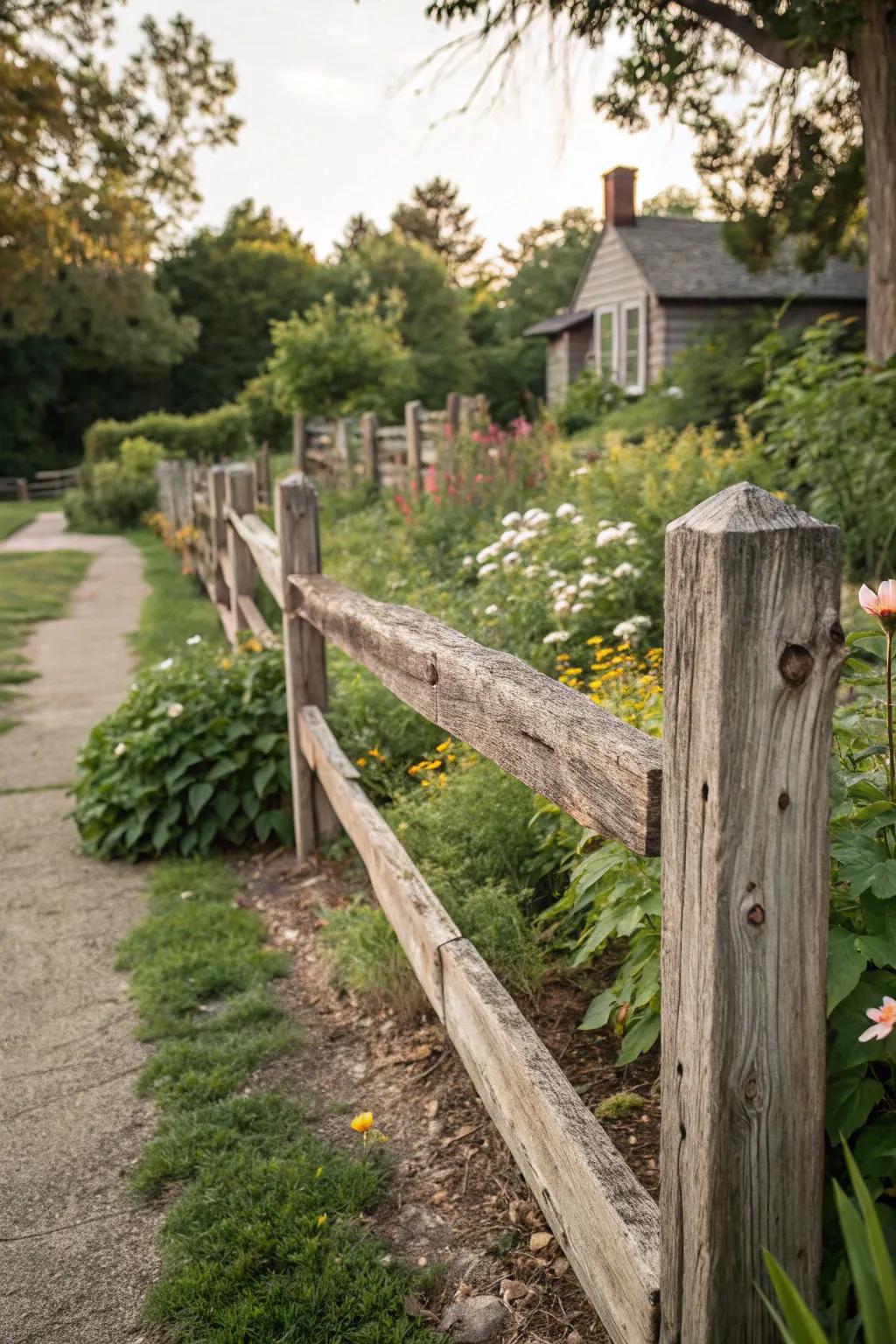 Infuse vintage charm with reclaimed wood fences.