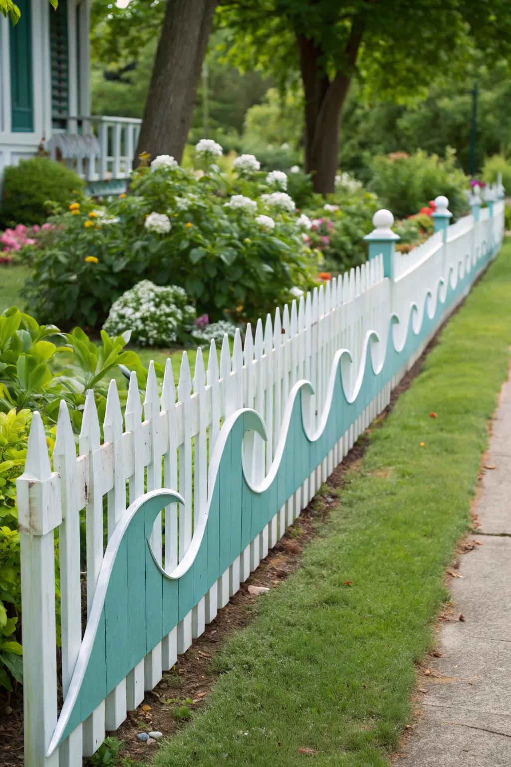 Bring whimsy to your garden with unique fence shapes.