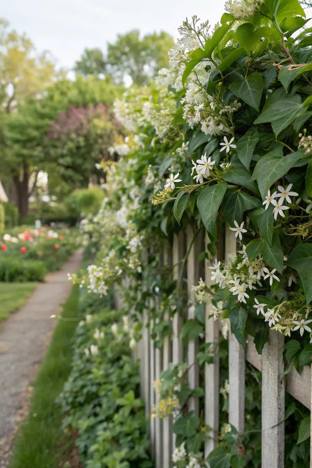 Blend seamlessly with nature using climbing plants.