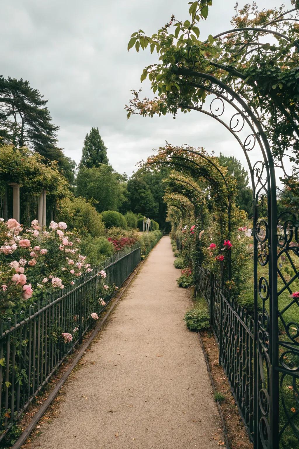 Guide the way with decorative pathway borders.